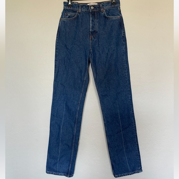 Reformation Cynthia High Rise Straight Long Jeans in cesme size 26 - Picture 3 of 12